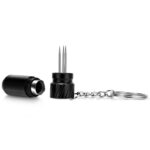 CigarLoong CP002 triple-needle cigar piercer side profile with key ring
