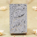Karl Wieden Chrome-Plated Arabesque butane lighter KW-T021056B rear view