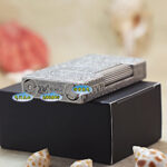 Karl Wieden Antique Silver-Tone Constantine butane lighter KW-T02108 base with gas refill valve and flame adjustment