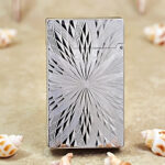 Karl Wieden Silver Radiant Geometric butane lighter KW-T0210R rear view