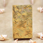 Karl Wieden Five-Sided Starry Sky Gold petrol lighter KW-T0212A rear view