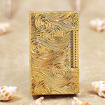 Karl Wieden Five-Sided Starry Sky Gold petrol lighter KW-T0212A front view