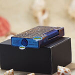 Karl Wieden Blued Arabesque petrol lighter KW-T0222A base with lighter-fluid refill access