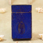 Karl Wieden Heat-Blued Constantine petrol lighter KW-T0226 rear view with figure medallion