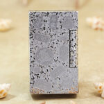 Karl Wieden Chrome Silver-Tone Auspicious Symbols petrol lighter KW-T0293A front view