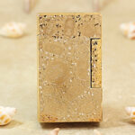 Karl Wieden Gold Auspicious Symbols petrol lighter KW-T0293B front view