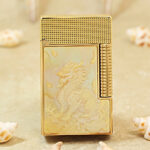 Karl Wieden Gold Mother-of-Pearl Qilin petrol lighter KW-T0296A front view