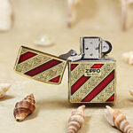Zippo Armor KZ092 lighter open showing windproof insert and front design