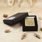 Zippo Classic antique brass-tone LOVE lighter in presentation box