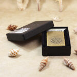 Zippo Classic antique brass-tone fingerprint lighter in presentation box