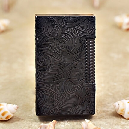 Front view of Karl Wieden Five-Sided Starry Sky Black lighter design T0212C