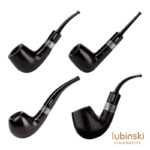 LUBINSKI Ebony Wood 9mm Tobacco Pipe TP001