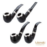 LUBINSKI Ebony Wood 9mm Tobacco Pipe TP002