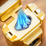 LUBINSKI Quad-Jet Cigar Lighter with Dual Cutters YJA-10063 - Image 2