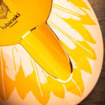 LUBINSKI YJA-20057 yellow ceramic cigar ashtray underside with protective pads