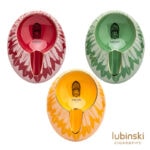 LUBINSKI YJA-20057 ceramic cigar ashtray in red, green and yellow color options