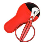 LUBINSKI YJA-30024 red cigar cutter with gift box and leather case