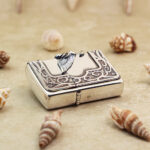 Zippo Japan ZBT-5-5B ornate three-sided metal overlay and eagle wing detail