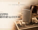 Vintage-style windproof lighter with a sepia industrial photograph and film strip