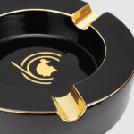 S.T. Dupont Cohiba 60th Anniversary black porcelain ashtray with gold accents