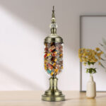 CIGARLOONG CH-044 crystal glass and alloy display jar detail