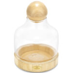CIGARLOONG CH-045 solid-wood base and glass jar detail