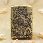 Zippo KZ300 Mountain Lord tiger custom design detail