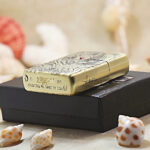 Zippo KZ300 Armor brass tiger lighter presentation view
