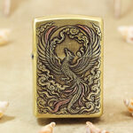 Zippo 162 Jiuzi Lihuo Phoenix custom lighter KZ383 front view