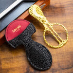 LUBINSKI YJA-30007-HA cigar cutter in Chrome Gunmetal and Gold