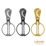 LUBINSKI hammered stainless steel cigar cutter YJA-30007-HA