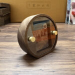 Walnut wood peach-shaped Zippo lighter display box, image 3 – lighter not included