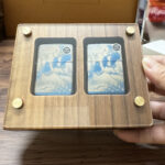 Walnut wood dual Zippo lighter display case, product image 5 – lighters not included