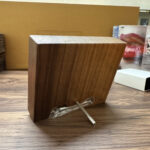 Walnut wood dual Zippo lighter display case, product image 7 – lighters not included