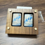 Walnut wood dual Zippo lighter display case, product image 9 – lighters not included